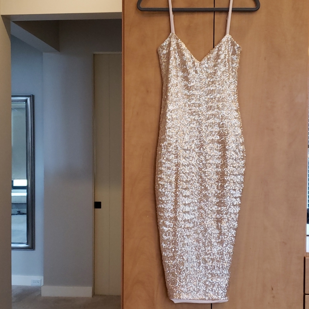 Nookie Vegas Mini Champagne Dress